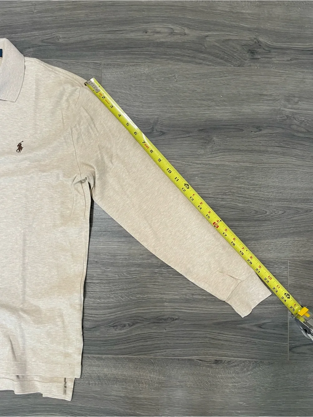Polo Ralph Lauren Long Sleeve Polo Shirt Men’s Size Small S Cream Cotton